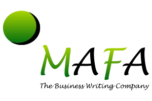 MAFA 'The Business Writing Company' logo